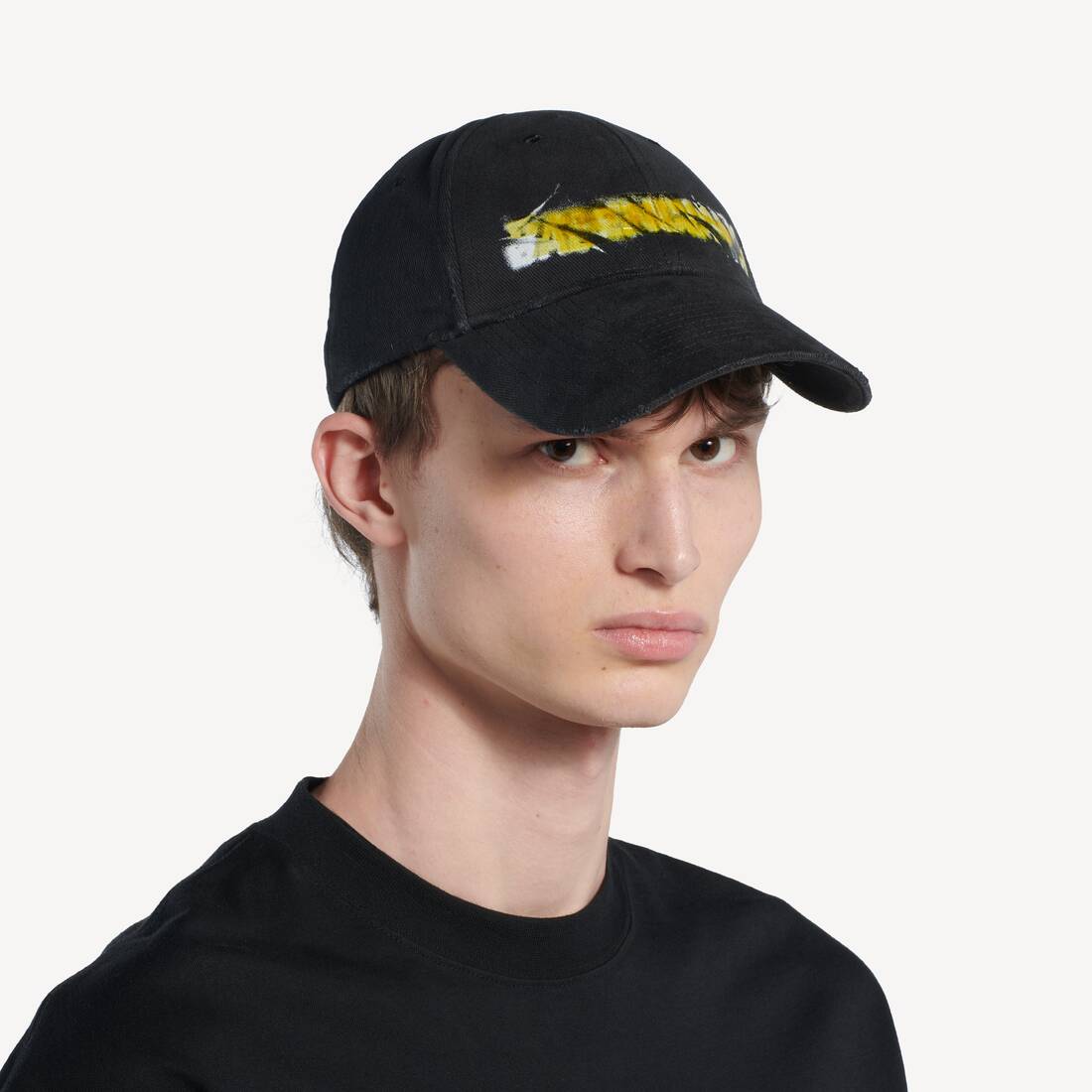 Men's Messy Spray Cap in Black | Balenciaga Brazil EN - Image 6