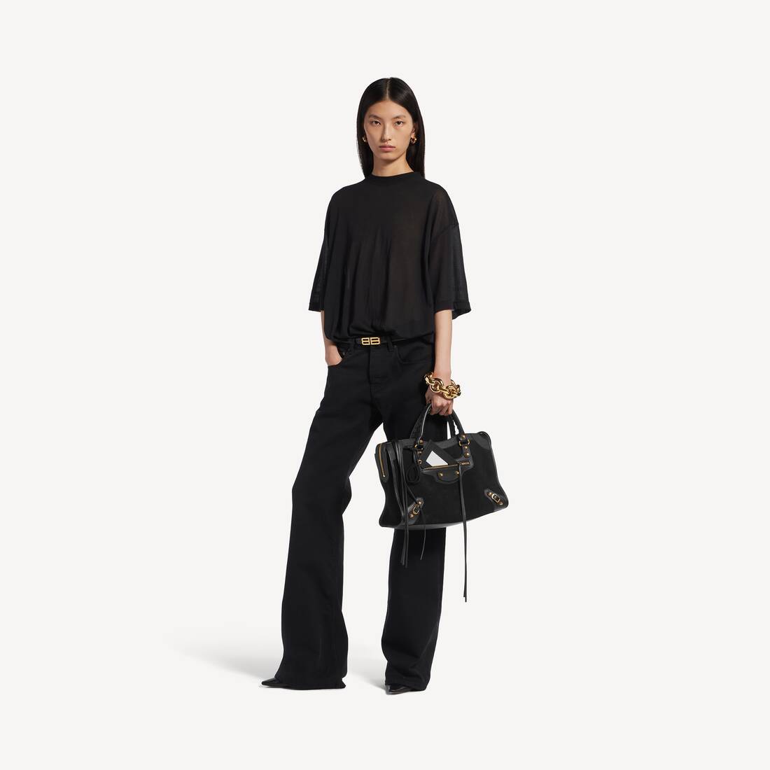 Women's Le City Bag Medium in Black | Balenciaga Hungary EN - Image 7