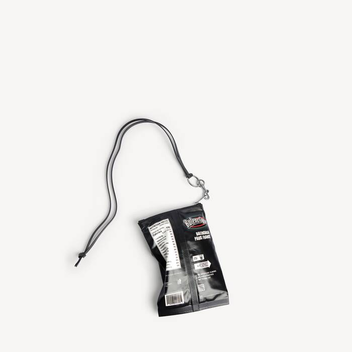 Chips Phone Holder Pouch in Black | Balenciaga Canada EN - Image 2