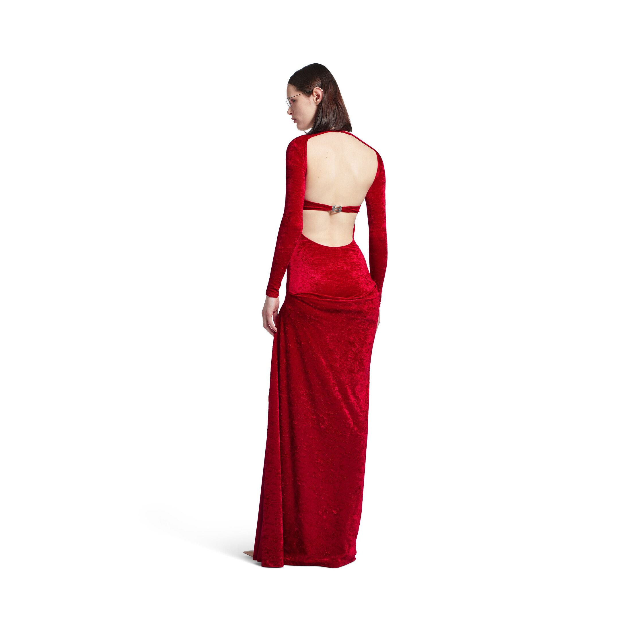 draped maxi dress