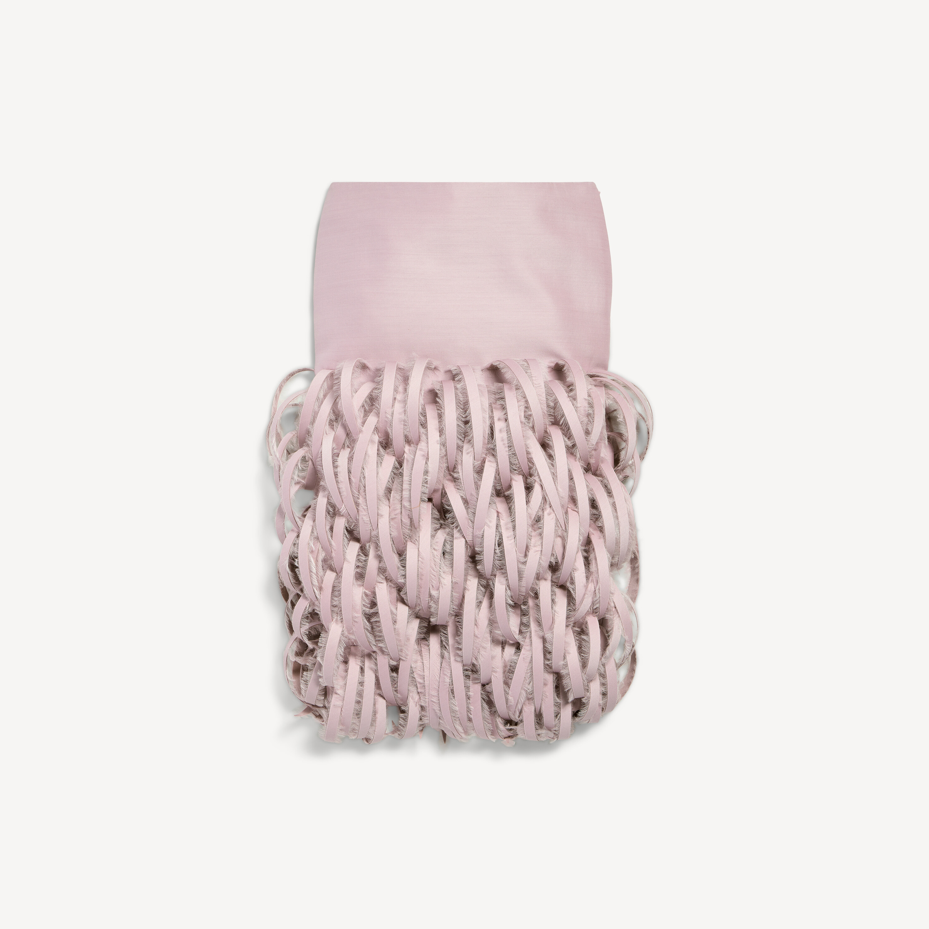 Women's Fluffy Feathers Pencil Skirt in Dusty Pink