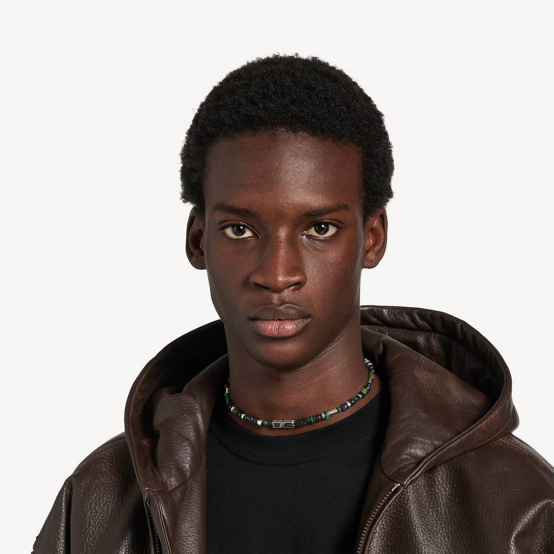 Men's Bb Icon Beads Necklace in Emerald | Balenciaga Canada EN - Image 4