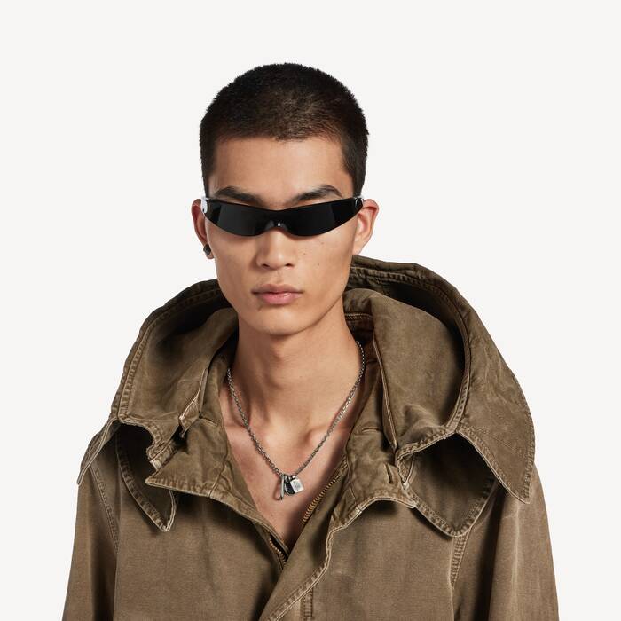 Men's Anchor Crest Charms Thin Necklace in Antique Silver - Men | Balenciaga Macau SAR EN - Image 2