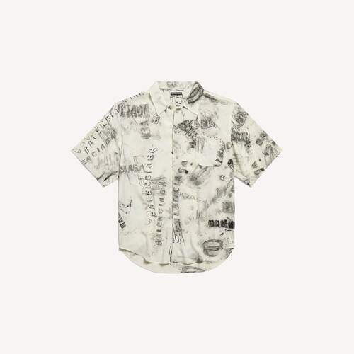 washed crayon allover ショートスリーブ ミニマル シャツ