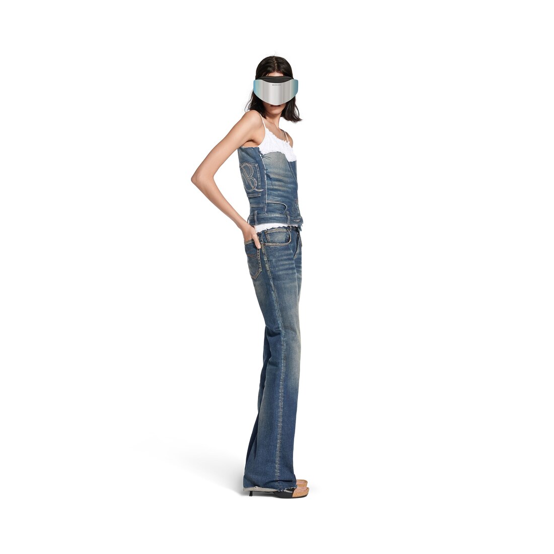 ホワイト の ウィメンズ スリムフィット Bootcut パンツ