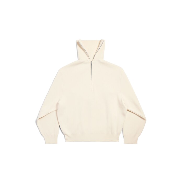 백-투-프론트 하이넥 스웨터