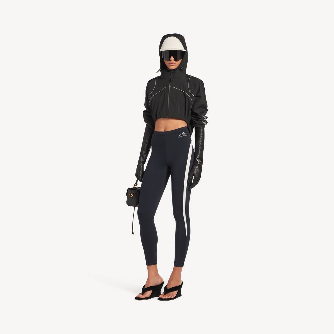 Veste Cropped Techwear pour Femme en Noir | Balenciaga Belgique FR - Image 2