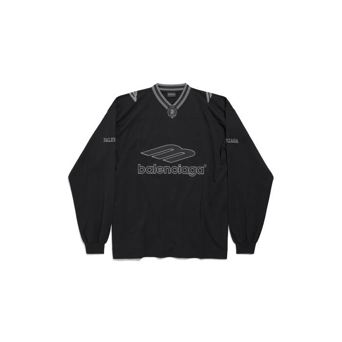 3b football long sleeve v-neck t-shirt