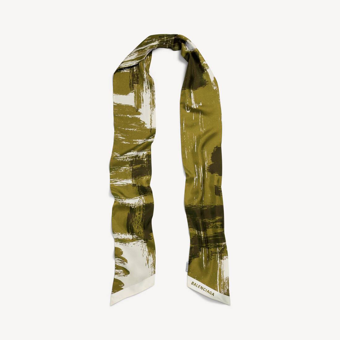 &Eacute;charpe Twilly Paintbrush pour Femme en Kaki Fonc&eacute; | Balenciaga Belgique FR - Image 2