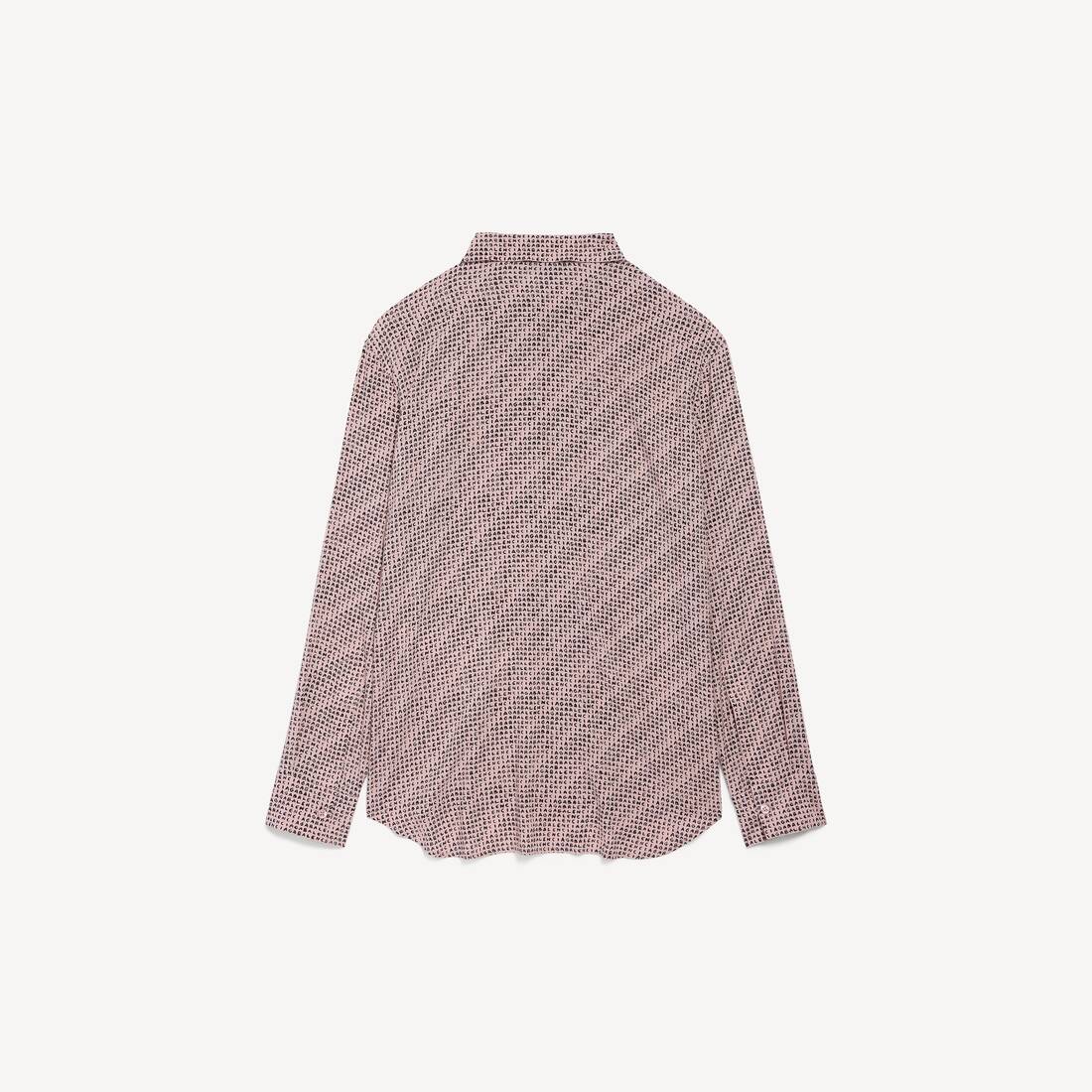 Women's Monogram Shirt in Dusty Pink/black | Balenciaga United States EN - Image 2