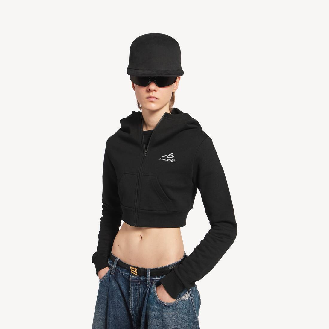 Sudadera Con Capucha Techwear Cocoon para Mujer en Negro | Balenciaga Espa&ntilde;a ES - Image 5