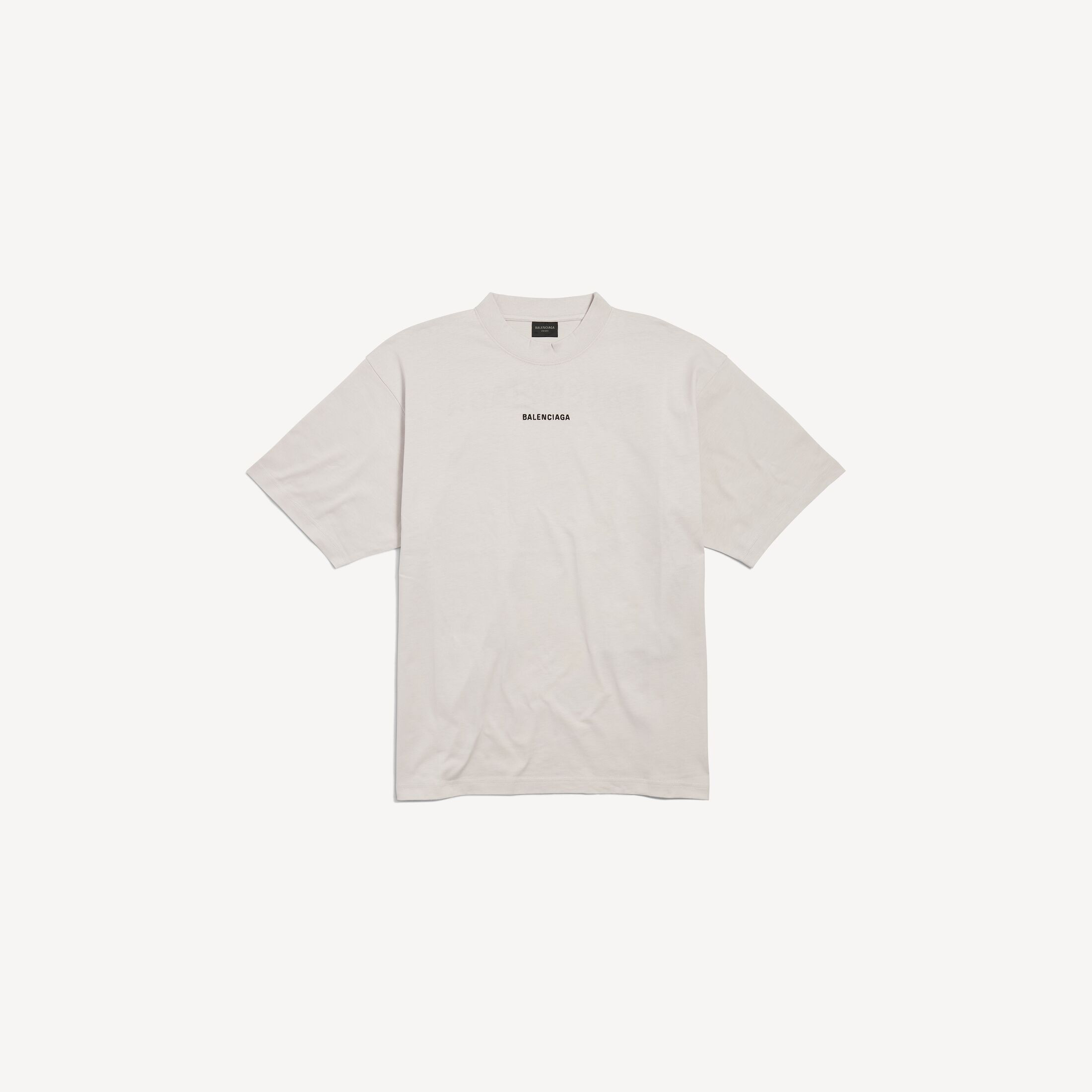 발렌시아가 뉴 발렌시아가 백 미디엄 핏 티셔츠 (오프 화이트) 764235TPVK13307