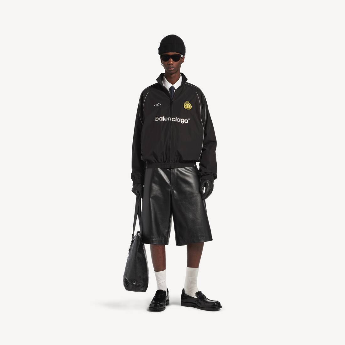 Men's Soccer Tracksuit Jacket in Black | Balenciaga United Kingdom EN - Image 2