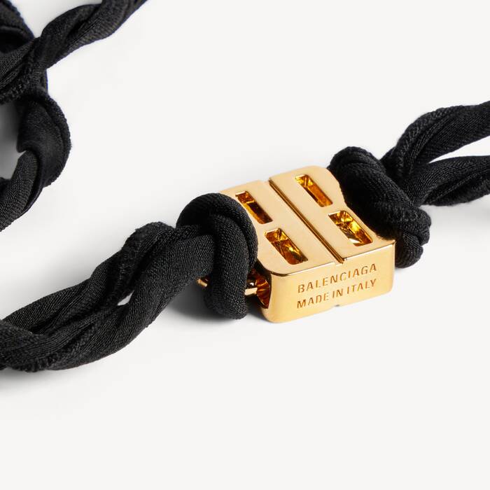 Women's Nano Ribbon Bb Choker in Black/shiny Gold - Women | Balenciaga Australia EN - Image 3