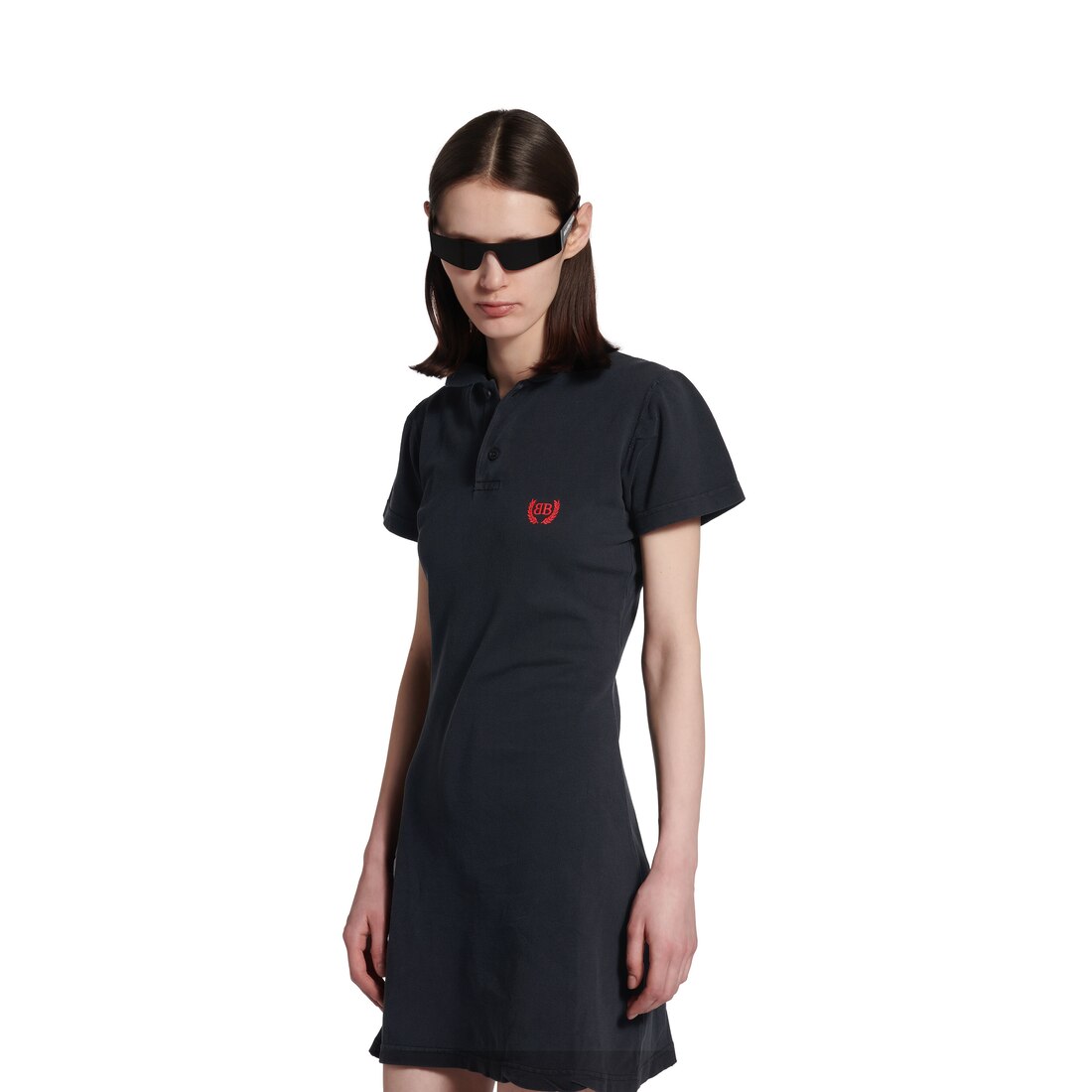 Women's Polo Mini Dress in Black | Balenciaga US