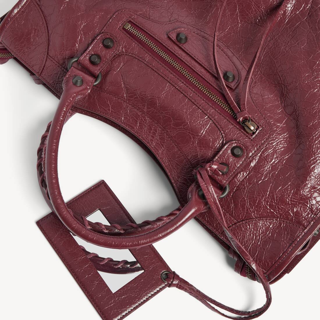 Le City Tasche Mittelgro&szlig; f&uuml;r Damen in Dunkles Burgunderrot | Balenciaga Deutschland DE - Image 6