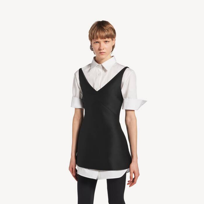 Women's Hybrid Shirt Dress in Black - Women | Balenciaga United States EN - Image 1