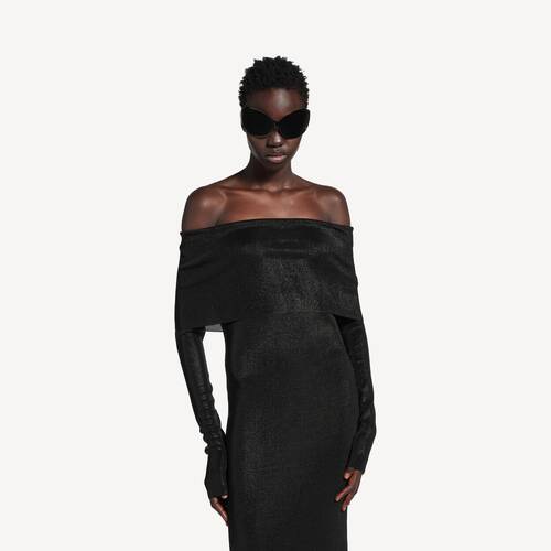 robe maxi off-shoulder