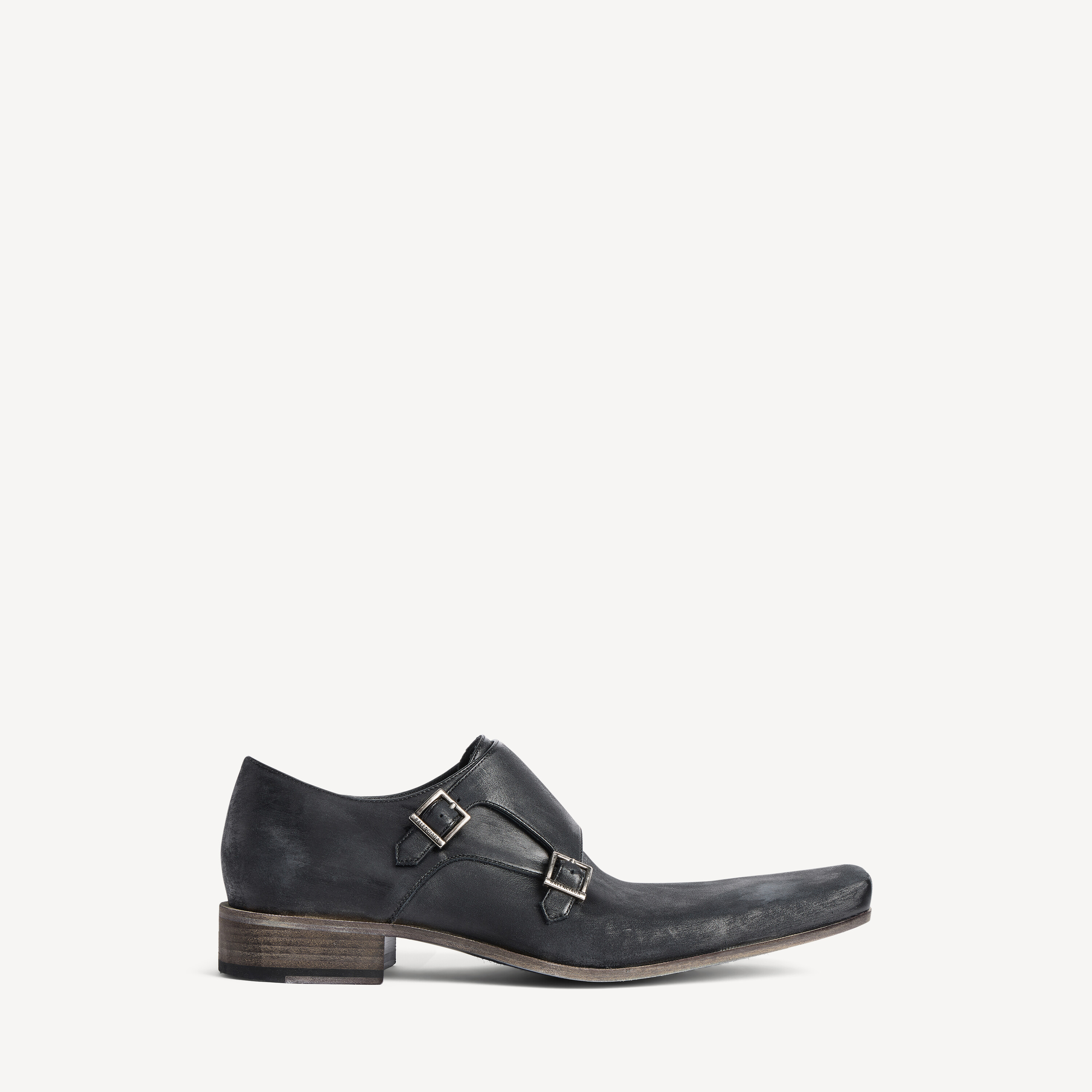 Balenciaga Men\'s Blue Leather Monk Strap Logo Dress Shoes Size 40 Monk Strap Shoe Blue | Thomas Bird | tblon.com main image 2