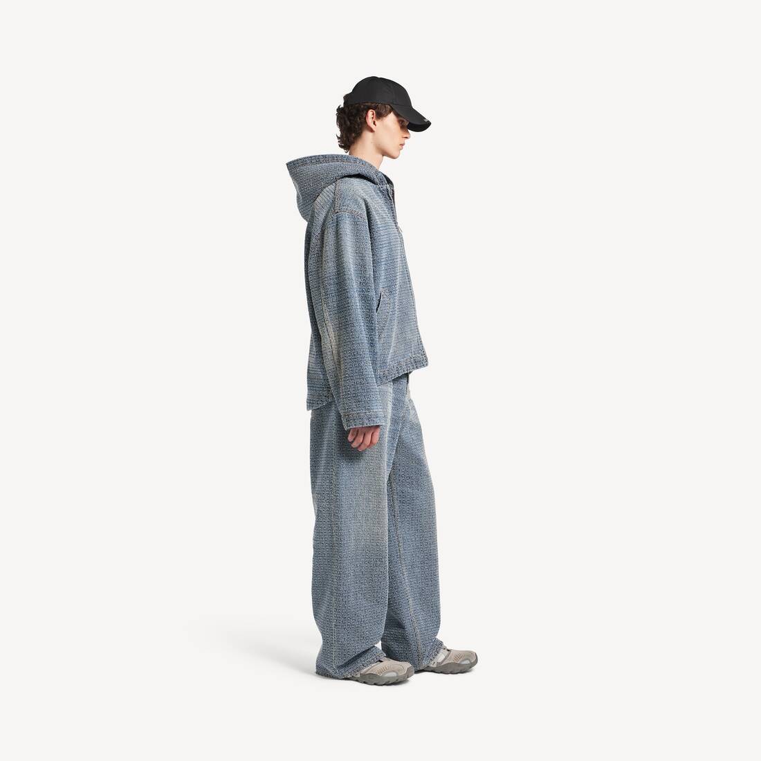 Jeans Denim Stitch Baggy da Uomo in Blu Scuro | Balenciaga Italia IT - Image 3