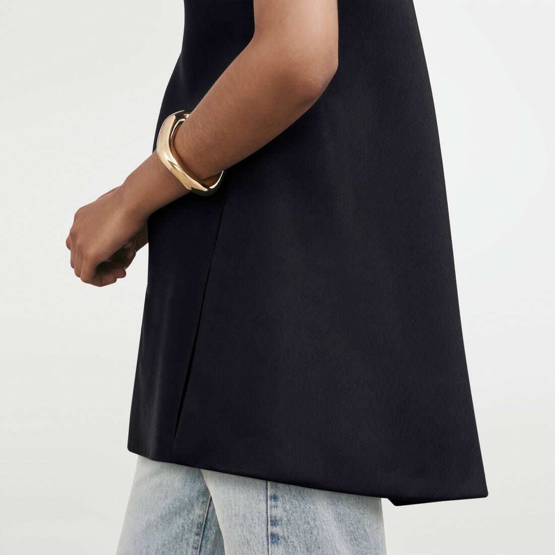 Vestido A-line para Ela em Preto | Balenciaga Brasil PT - Image 3