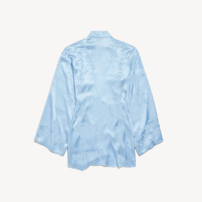 Ela's Minivestido Wrap em Azul-beb&ecirc; - Ela | Balenciaga Brasil PT - Image 2