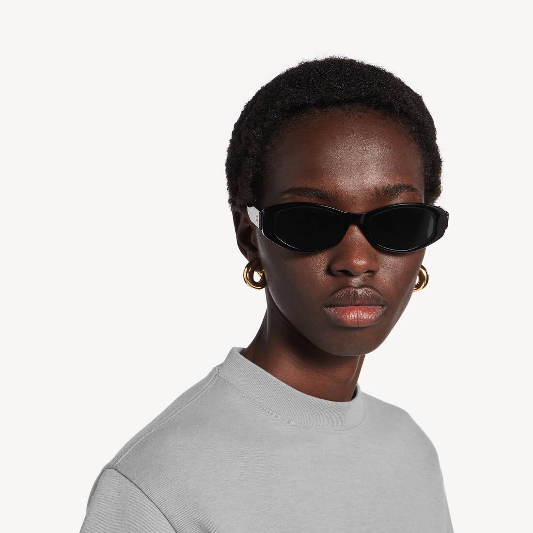 Nova椭圆形太阳镜 为 所有 在 黑 | Balenciaga 津巴布韦 ZH - Image 6