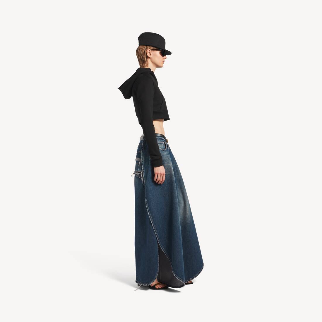 Sudadera Con Capucha Techwear Cocoon para Mujer en Negro | Balenciaga Espa&ntilde;a ES - Image 3