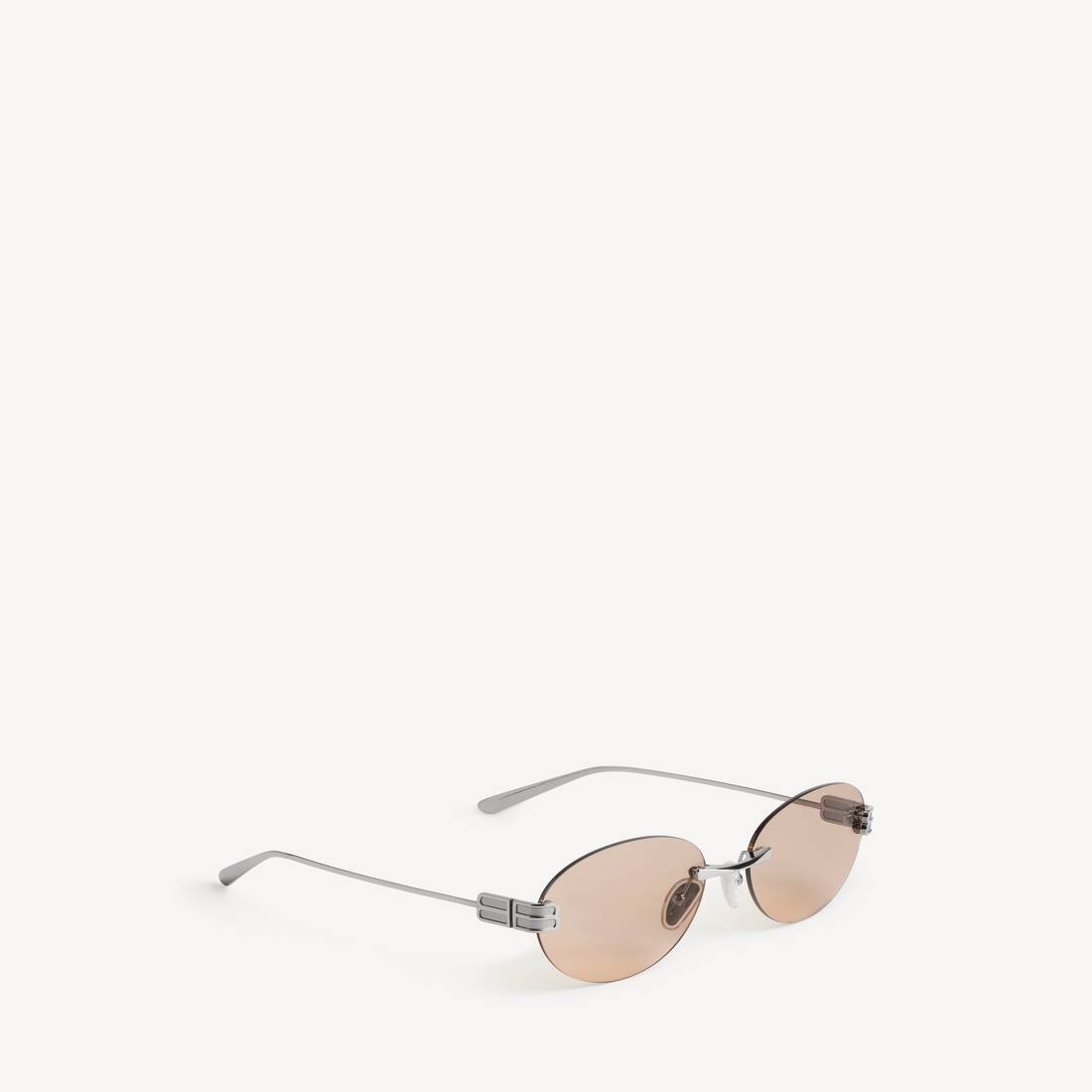 Gossip Oval Af Sunglasses in Dark Ruthenium/brown | Balenciaga Netherlands EN - Image 3