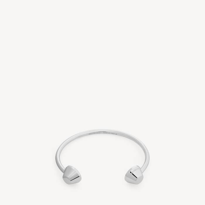 Bracelet Jonc City in Argent&eacute; Brillant | Balenciaga Belgique FR - Image 1