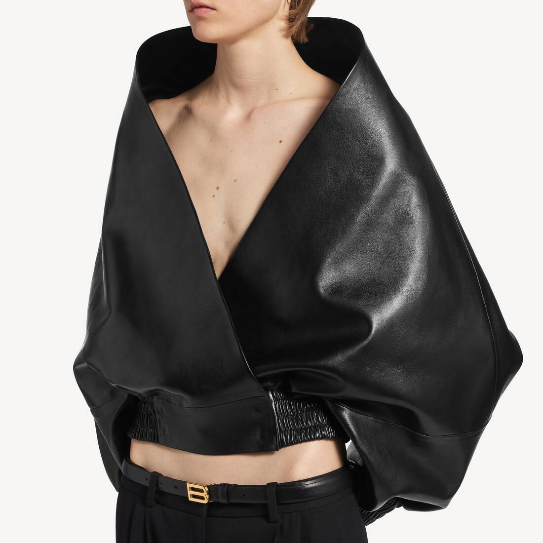 Women's Wrap Jacket in Black | Balenciaga Hungary EN - Image 6
