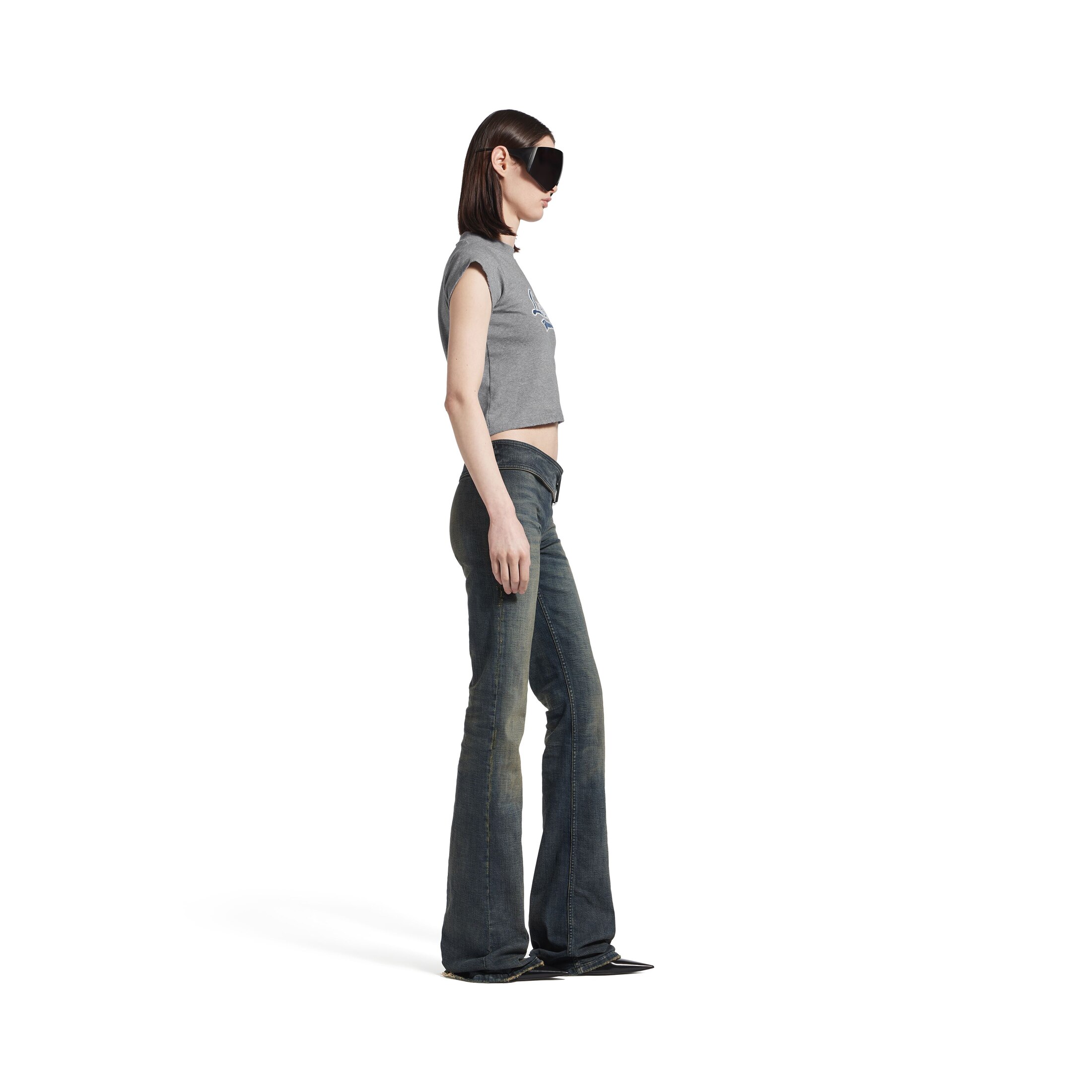 buckle bootcut pants