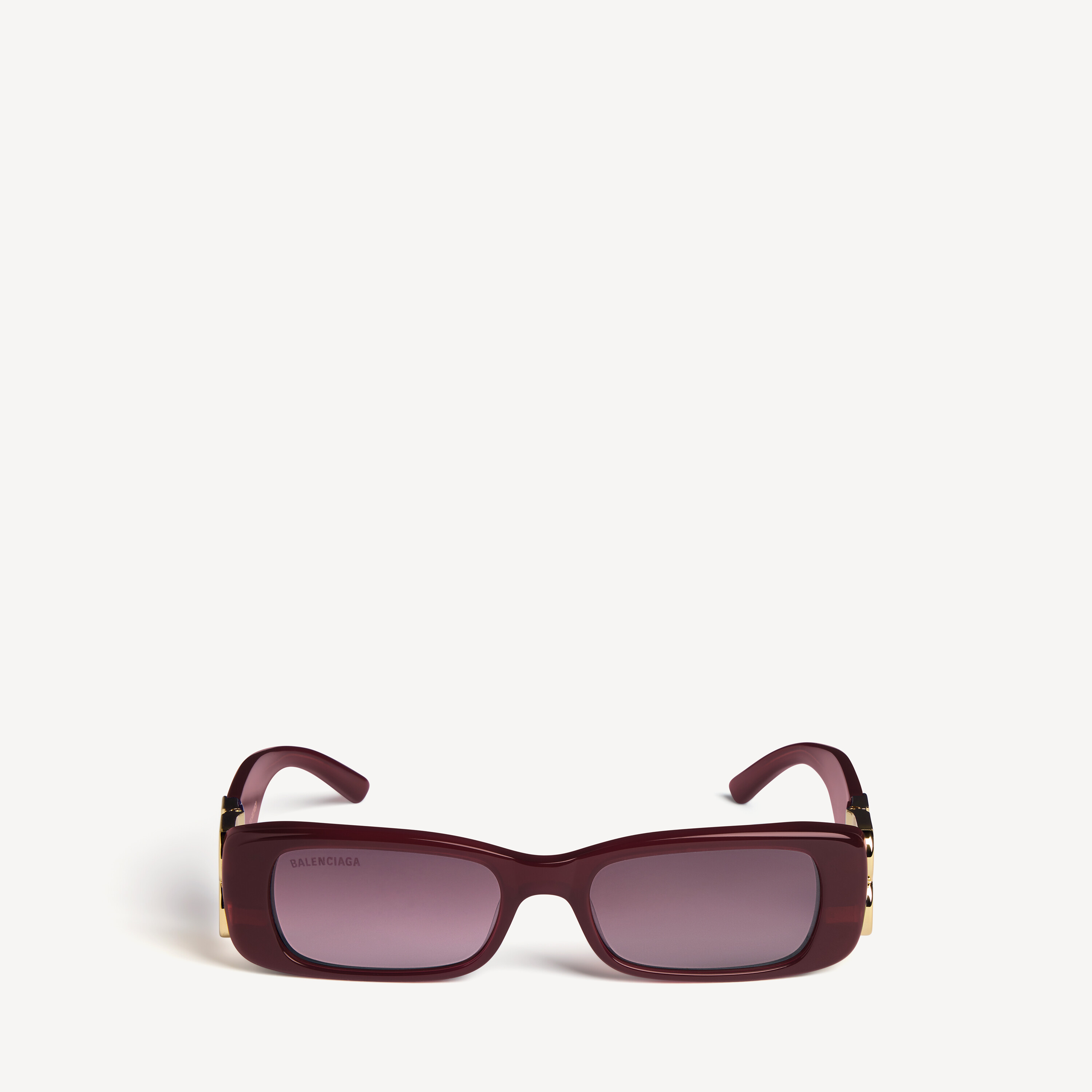 Women's Dynasty Rectangle Sunglasses in Dark Burgundy