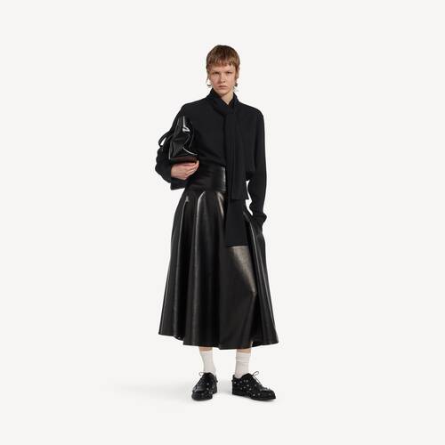 silk crepe scarf shirt