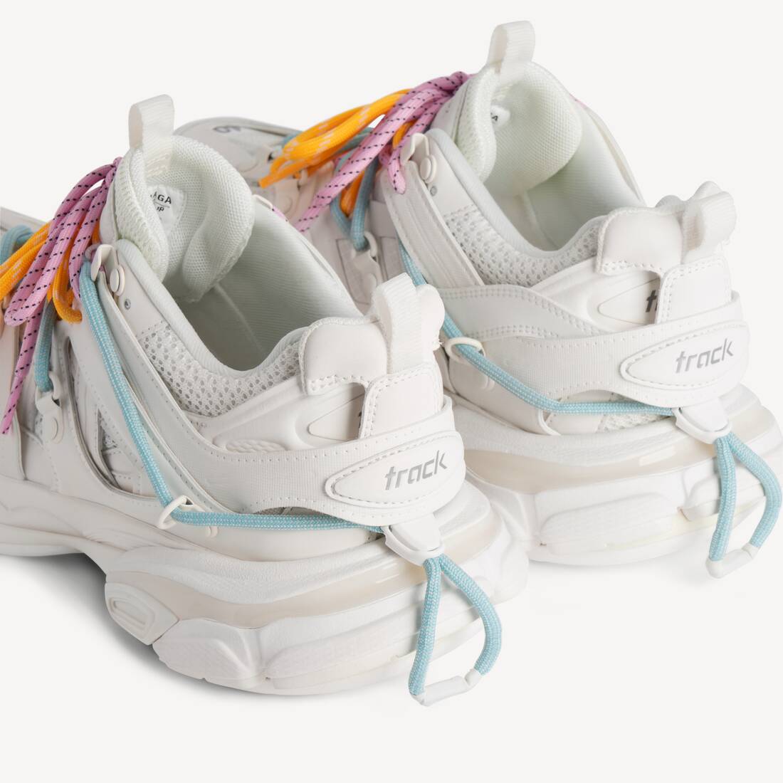 Sneaker Track Trail Laces pour Femme en Blanc/orange/bleu/rose | Balenciaga Monaco FR - Image 3