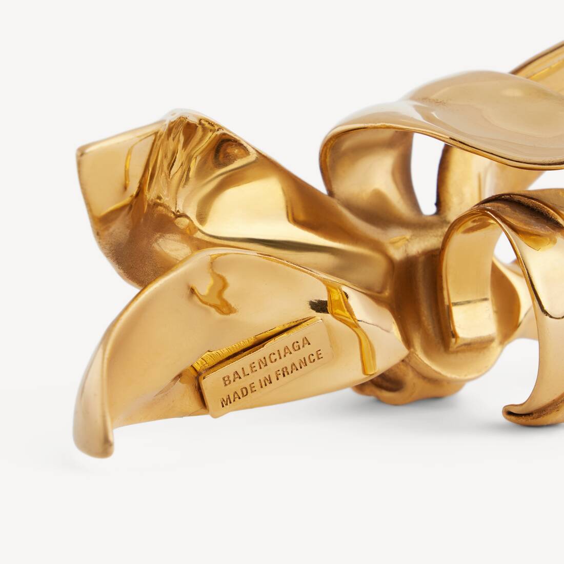 Women's Bloom Pinky Ring in Shiny Gold | Balenciaga Netherlands EN - Image 3