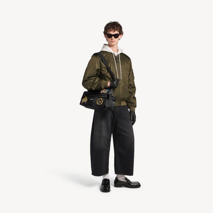 Men's Explorer Multipocket Weekender Small in Black/multicolor - Men | Balenciaga Canada EN - Image 3