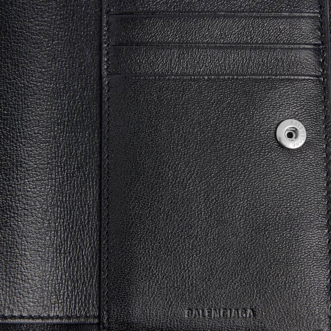 Men's Cash Folded Vertical Card Holder in Black/green | Balenciaga Netherlands EN - Image 4