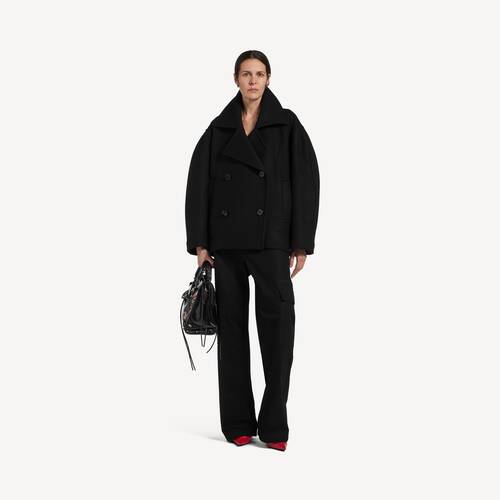 short cocoon coat