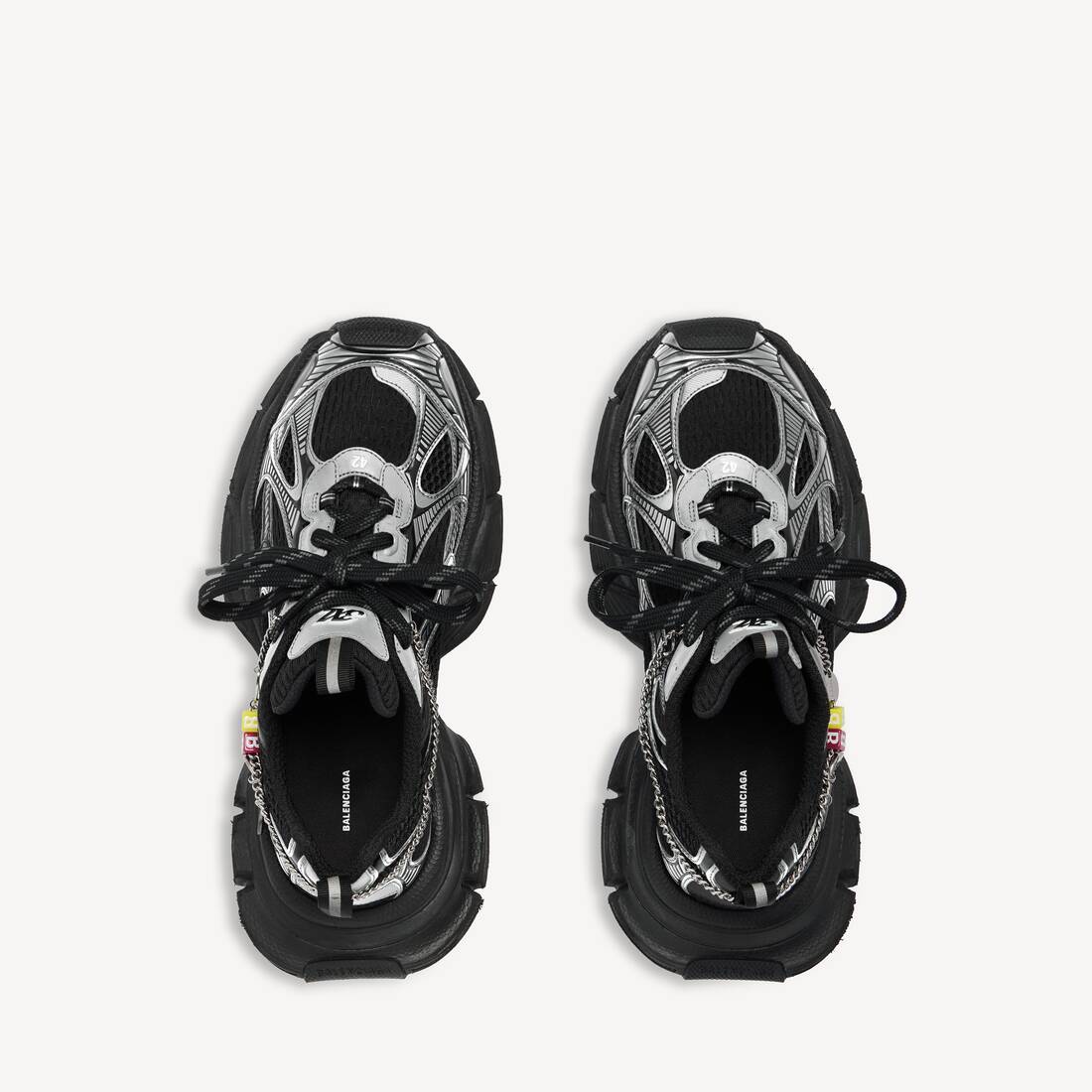 Zapatillas 3xl Con Charms para Hombre en Negro/plateado | Balenciaga Estados Unidos ES - Image 4