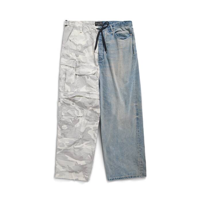 grayscale camo hybrid baggy pants