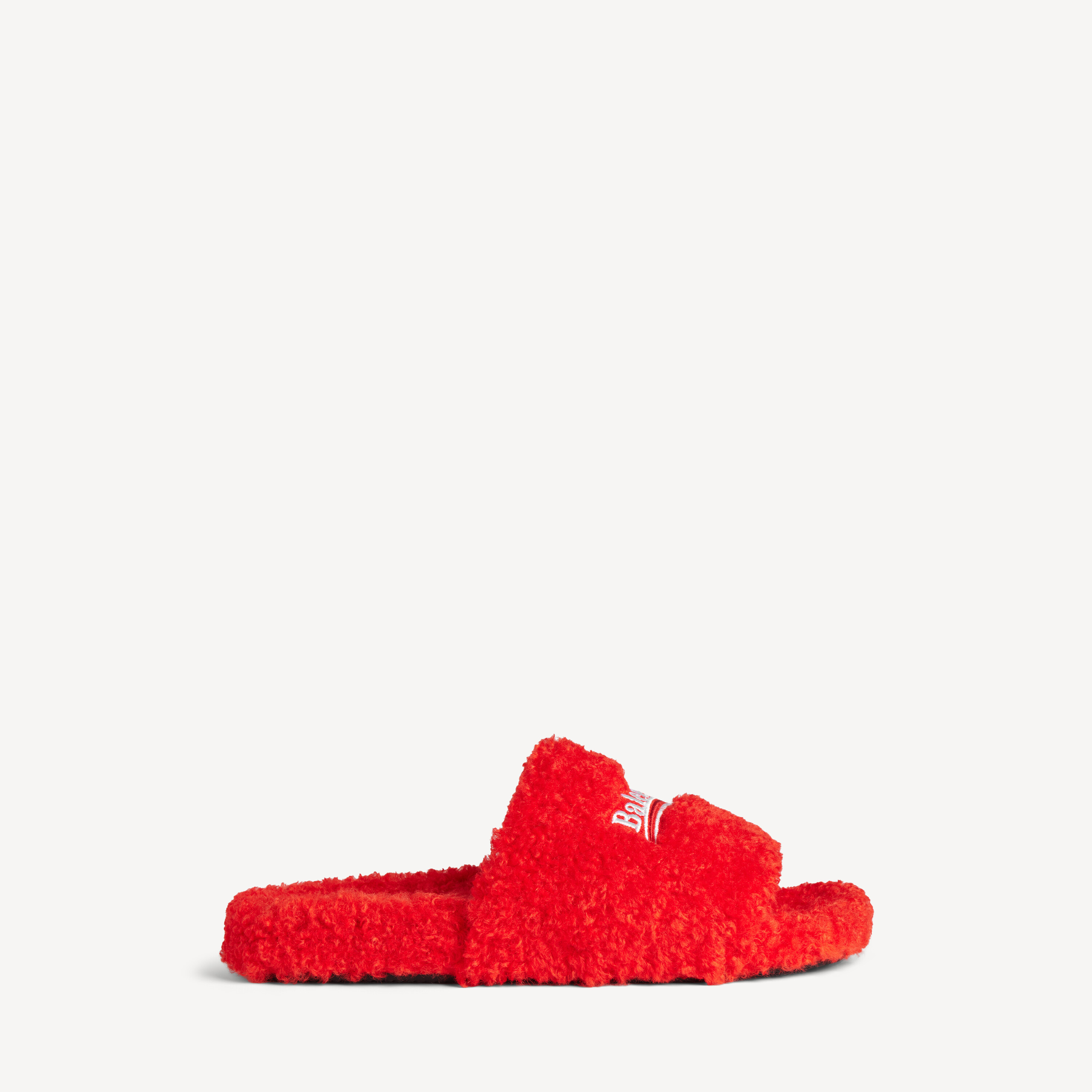 Balenciaga furry open mule