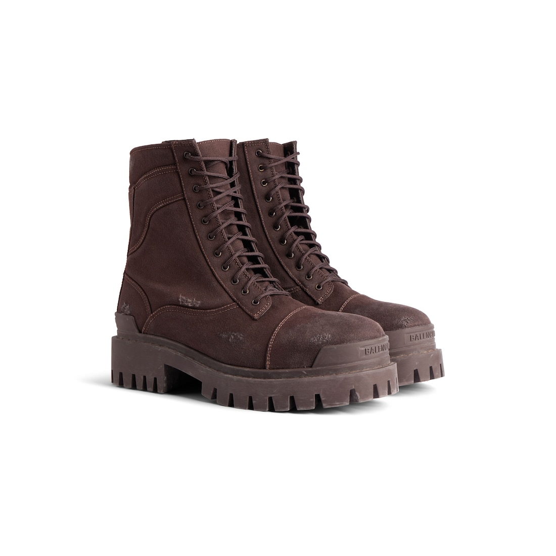 Men's Combat Strike Boot in Dark Brown | Balenciaga US