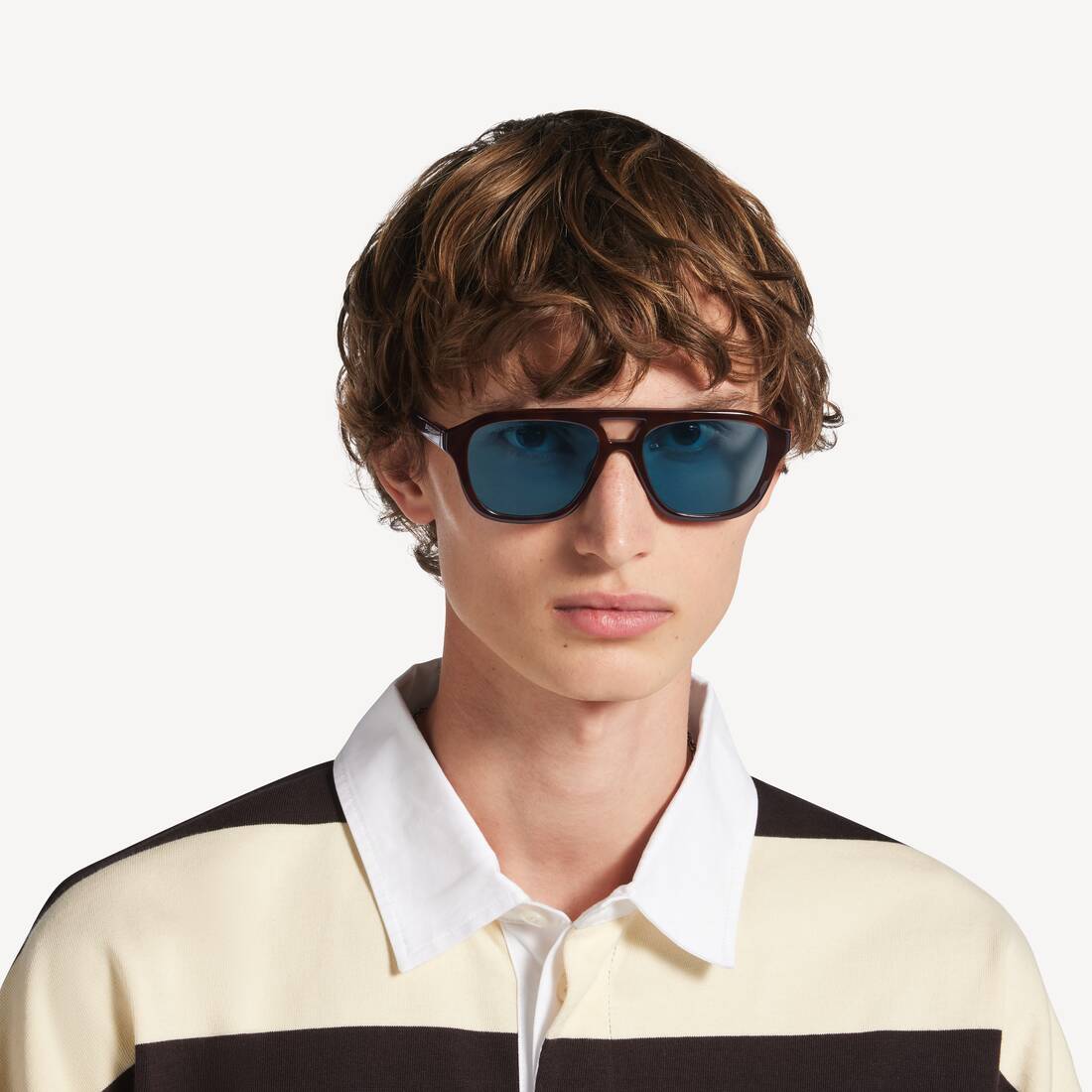 Daily Piloten-sonnenbrille f&uuml;r Herren in Dunkles Karamell-havanna | Balenciaga Deutschland DE - Image 6