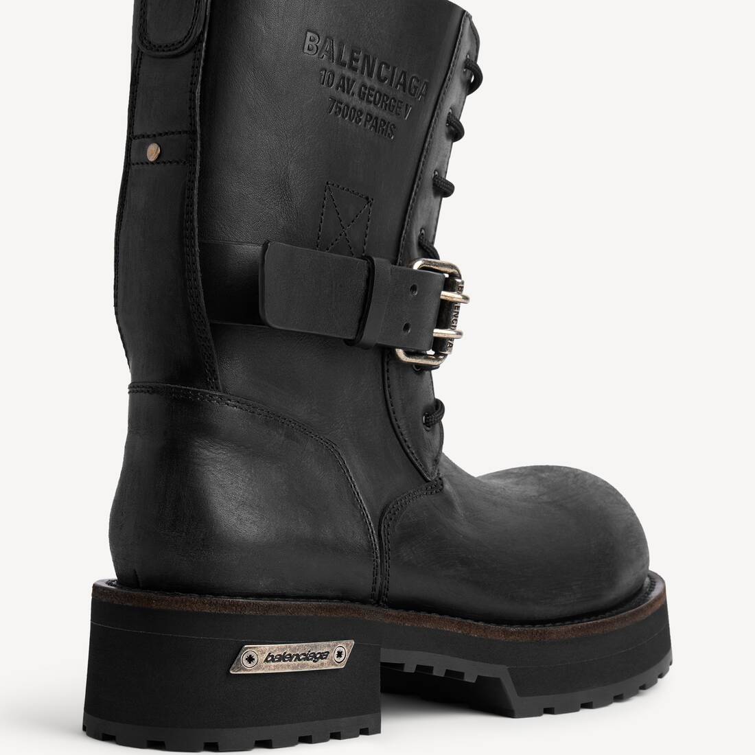 Stivaletti Con Lacci Venom da Uomo in Nero | Balenciaga Italia IT - Image 2