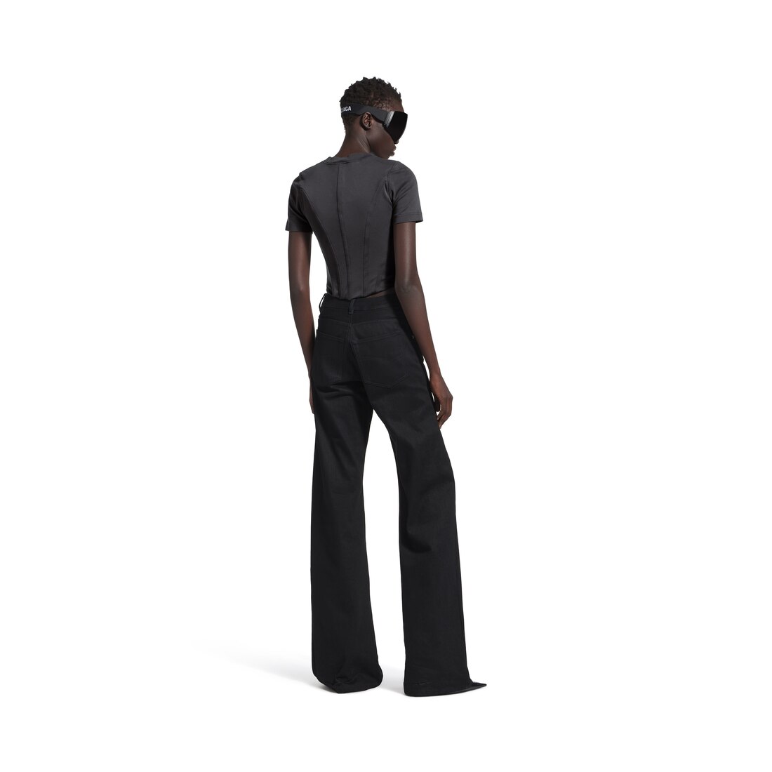 Women's Corseted T-shirt in Black