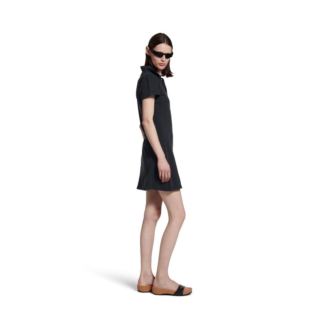 ワンピース BALENCIAGA Polo wool blend mini dress Nero Women's Polo Mini Dress in Black | Balenciaga US