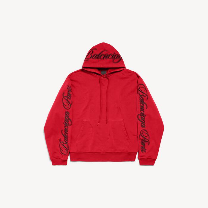 cursive oversized hoodie