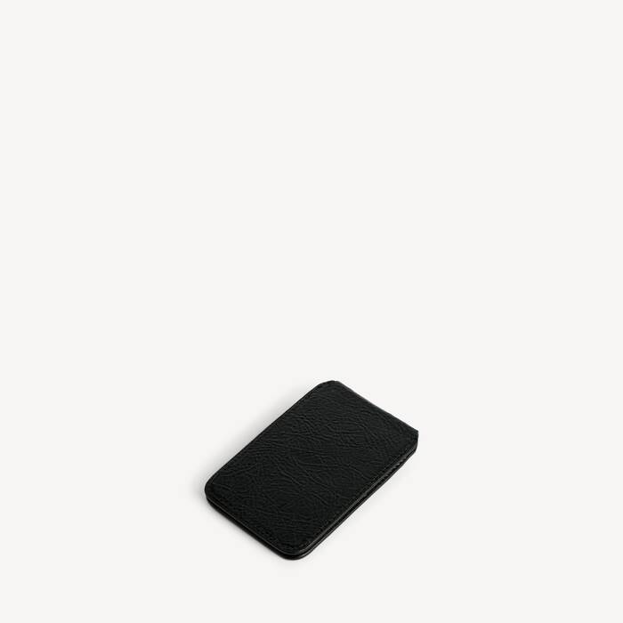 Men's Cash Magnet Card Holder With Stand in Black - Men | Balenciaga United States EN - Image 2