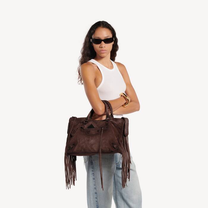Women's Le City Bag Medium in Light Espresso - Women | Balenciaga United Kingdom EN - Image 2